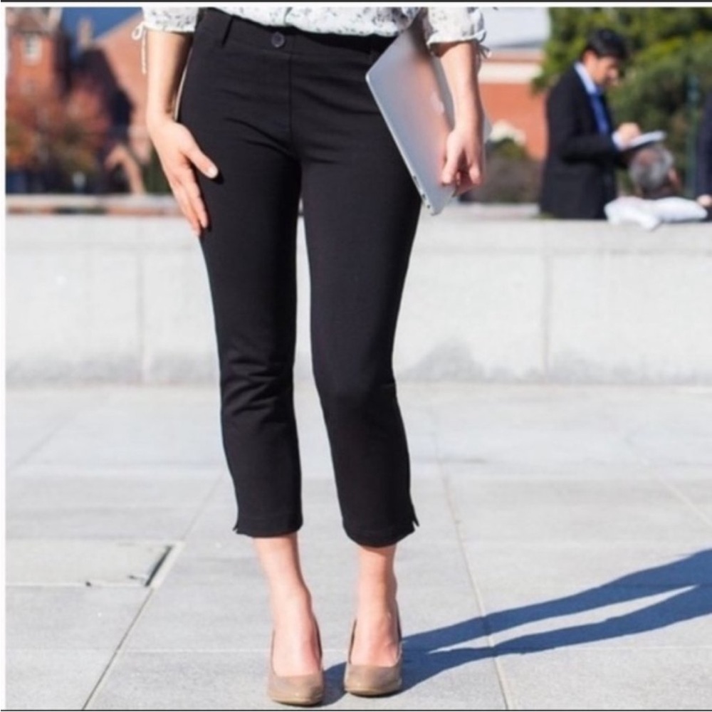 Betabrand Yoga Black Cropped Pants